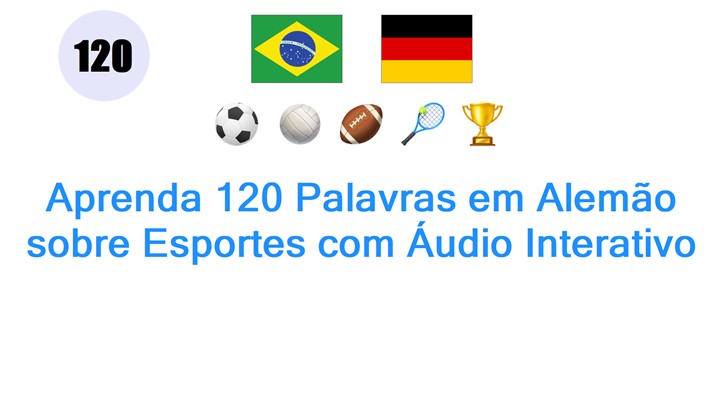 Aprenda 120 Palavras em Alemão sobre Esportes com Áudio Interativo